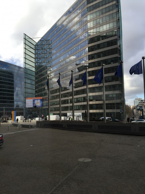 Zu politischen Gesprchen besuchte der Verkehrsausschuss das Berlaymont-Gebude. 