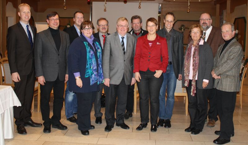 Der CDU-Kreisvorstand im Gesprch mit Vertretern der evangelischen Kirche.