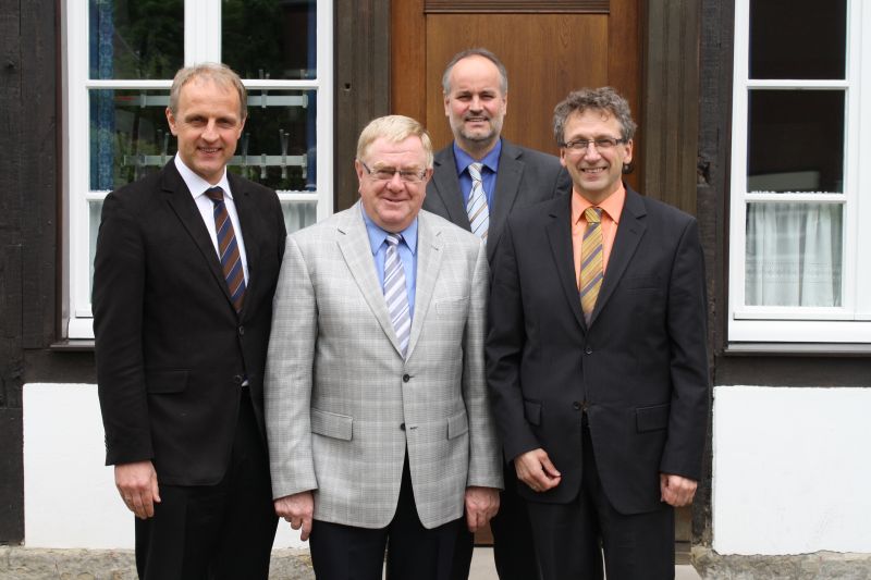 Trafen sich zum Gesprch im Haus Siekmann in Sendenhorst: (v.l.) Dr. Karl-Uwe Strothmann, Reinhold Sendker, Andr Pieperjohanns und Berthold Srteffing.