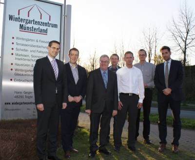 Reinhold Sendker besuchte mit Vertretern des Breitbandbüros des Bundes das Wintergartenzentrum Münsterland. - Reinhold Sendker besuchte mit Vertretern des Breitbandbüros des Bundes das Wintergartenzentrum Münsterland.