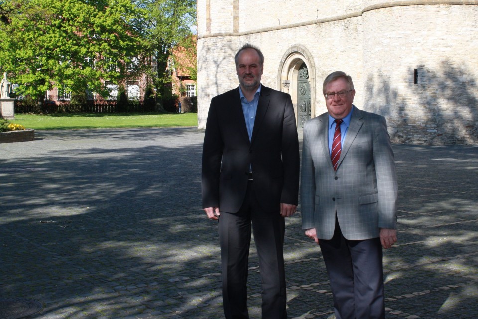 Reinhold Sendker und WVG-Geschäftsführer André Pieperjohanns befinden sich bezüglich der WLE-Förderung im regelmäßigen Kontakt.