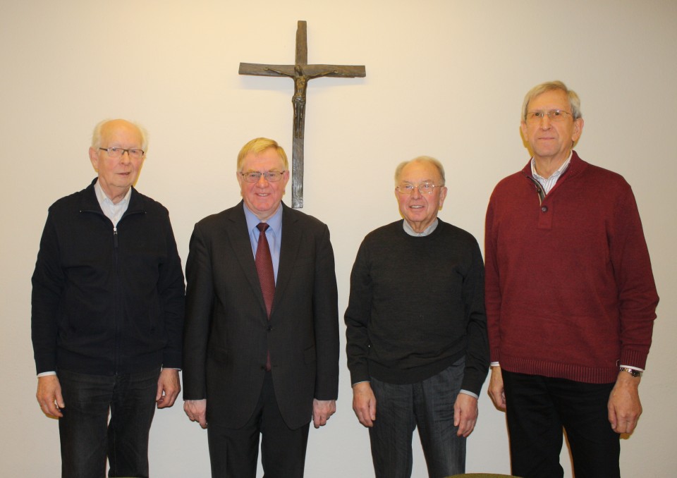v.l.: Franz Deppe, Reinhold Sendker MdB, Hermann Thiel und Gerd Pelkmann