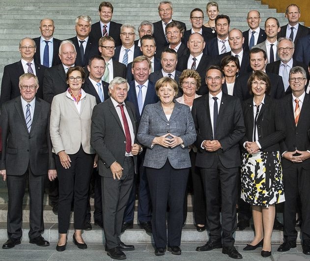 Reinhold Sendker mit den Kollegen der AG-Kommunalpolitik zu Gast bei Bundeskanzlerin Merkel im Bundeskanzleramt.