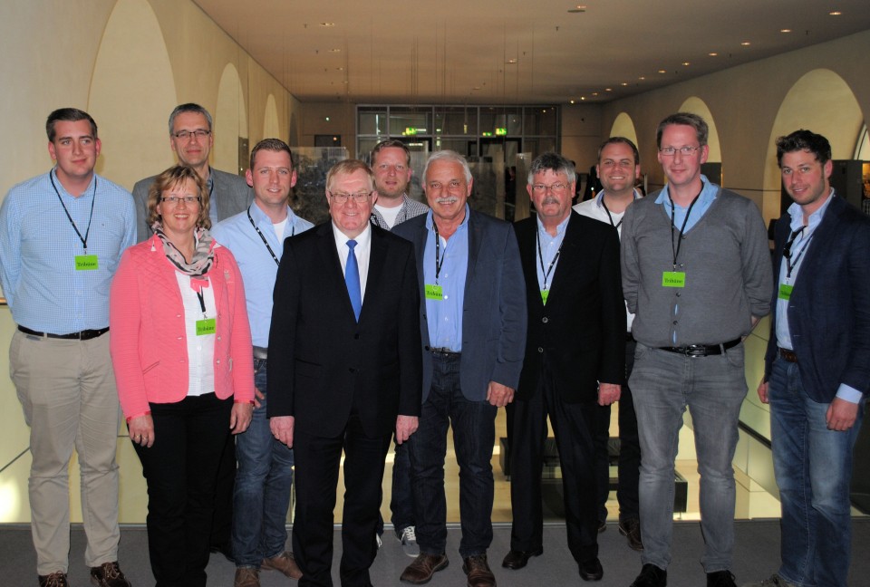 Reinhold Sendker mit den Mitgliedern der Ortsunion Dolberg im Deutschen Bundestag.