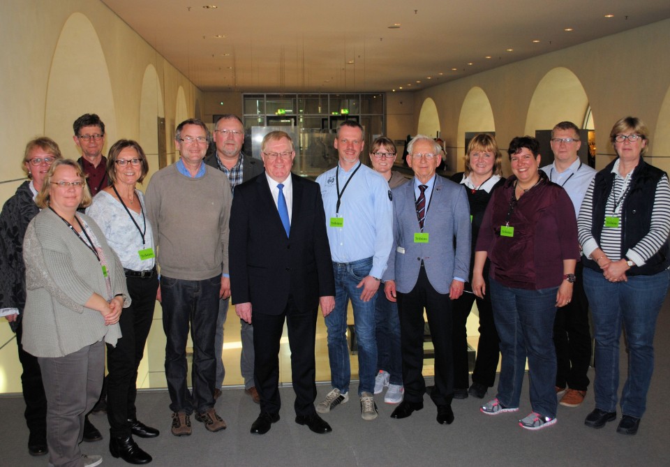 Reinhold Sendker mit den CDU-Mitgliedern aus Telgte im Deutschen Bundestag.
