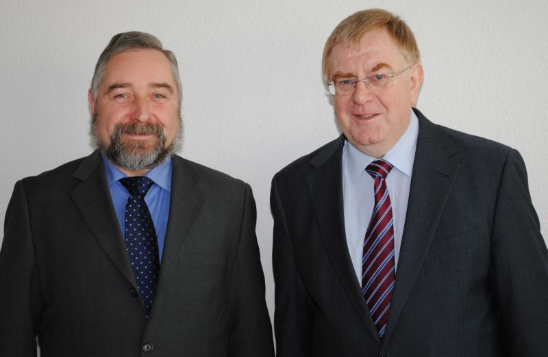 Michael Geuckler (l.) und Reinhold Sendker MdB trafen sich in Berlin zu einem Gespräch.