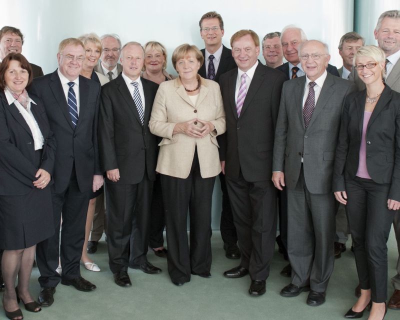 Bundeskanzlerin Merkel mit der Arbeitnehmergruppe der CDU/CSU-Fraktion. Foto: Bundesregierung.