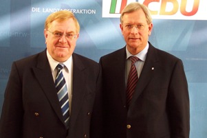 Archiv-Foto: Reinhold Sendker MdL (links) mit NRW-Landwirtschaftsminister Eckhard Uhlenberg.